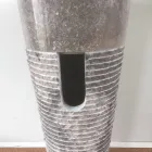 Konisk kolonne håndvask i natursten Iga, unikt stykke Viadurini