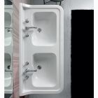 Søjlekonsol Håndvask i keramisk dobbelt håndvask Fremstillet i Italien - Wollie Viadurini