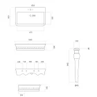 Konsol Håndvask i hvid keramik Lavet i Italien Klassisk design - Areta Viadurini