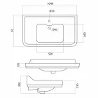 Konsol håndvask i hvid keramik af klassisk italiensk design, Swami Viadurini