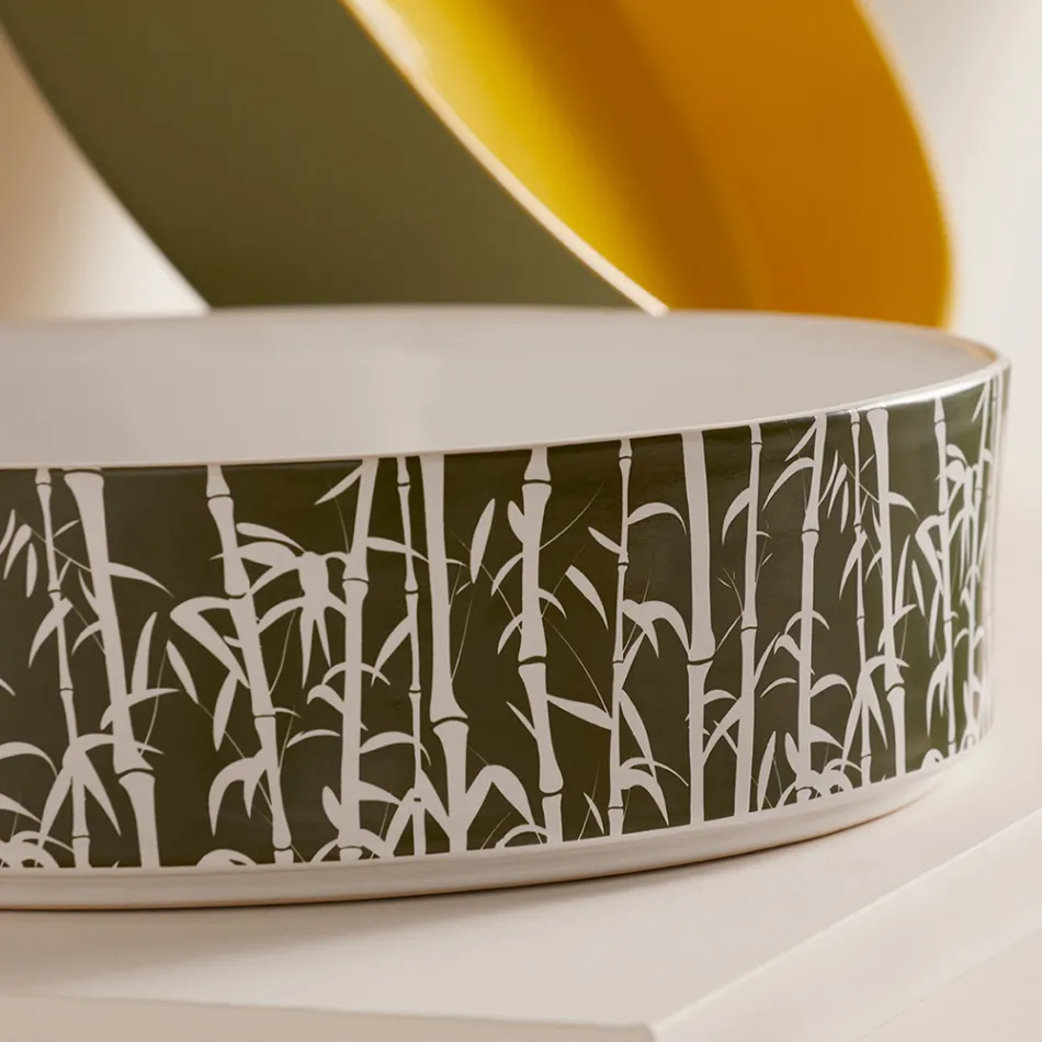 Bordplade håndvask til badeværelset i porcelæn stentøj lavet i Italien - kuvert Viadurini