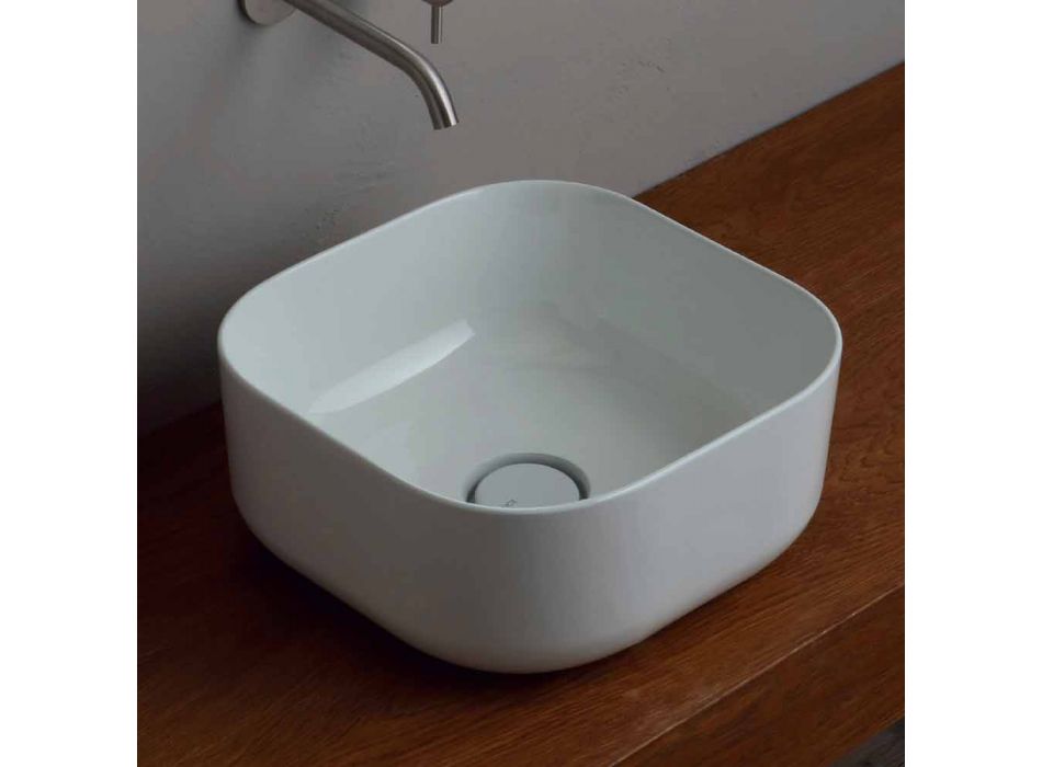 Sink lavet af keramisk 37x37cm Italien stjerne lavet, moderne design Viadurini