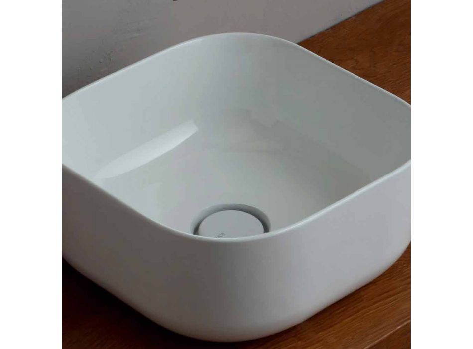 Sink lavet af keramisk 37x37cm Italien stjerne lavet, moderne design Viadurini