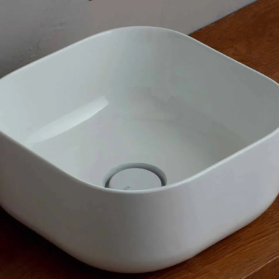 Sink lavet af keramisk 37x37cm Italien stjerne lavet, moderne design Viadurini