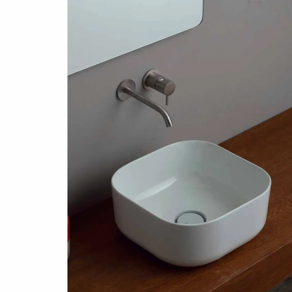 Sink lavet af keramisk 37x37cm Italien stjerne lavet, moderne design Viadurini
