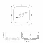 Sink lavet af keramisk 37x37cm Italien stjerne lavet, moderne design Viadurini