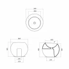 Kugleformet bordplade håndvask i farvet keramiske fliser Viadurini