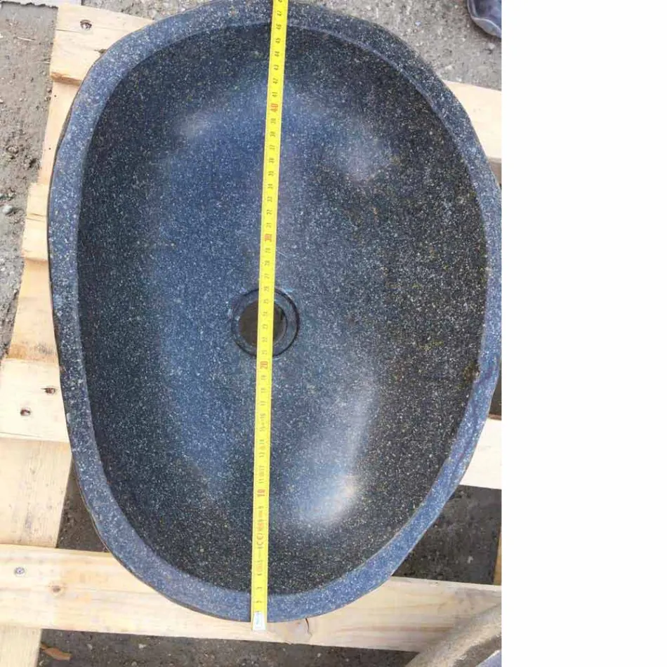 Håndvaskhåndvask i moderne flod natursten - Aurea Viadurini