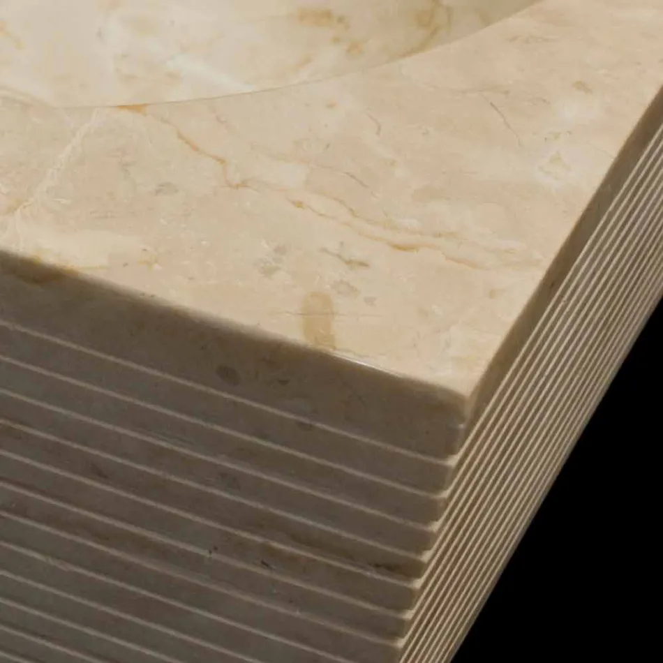 Hvid bordplade i natursten, unikt stykke, Zor Viadurini