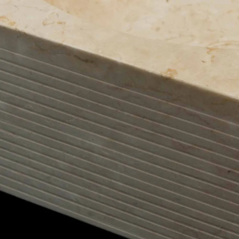 Hvid bordplade i natursten, unikt stykke, Zor Viadurini