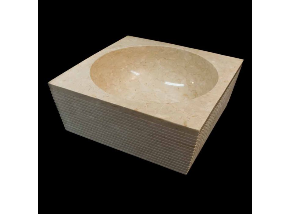 Hvid bordplade i natursten, unikt stykke, Zor Viadurini