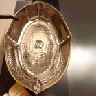 Countertop keramisk og guld håndvask lavet i Italien Oscar design Viadurini