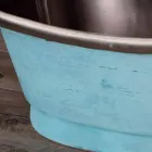 Håndvask færdig i hvid jern og spanskgrønt Cala Viadurini