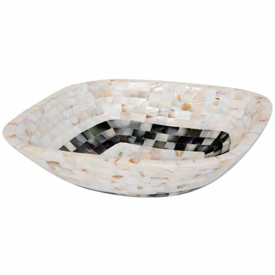 Countertop håndvask med indstik i Bea skaller, enkelt stykke Viadurini