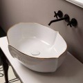Countertop design keramisk hvidguld håndvask lavet i Italien Oscar