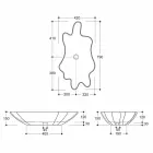 Countertop design keramisk hvidguld håndvask lavet i Italien Rayan Viadurini