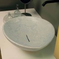 Hvid keramisk snakeskin design bordtæppe lavet Italien Dyr