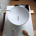 Trendy design keramisk håndvask lavet i Italien Viadurini