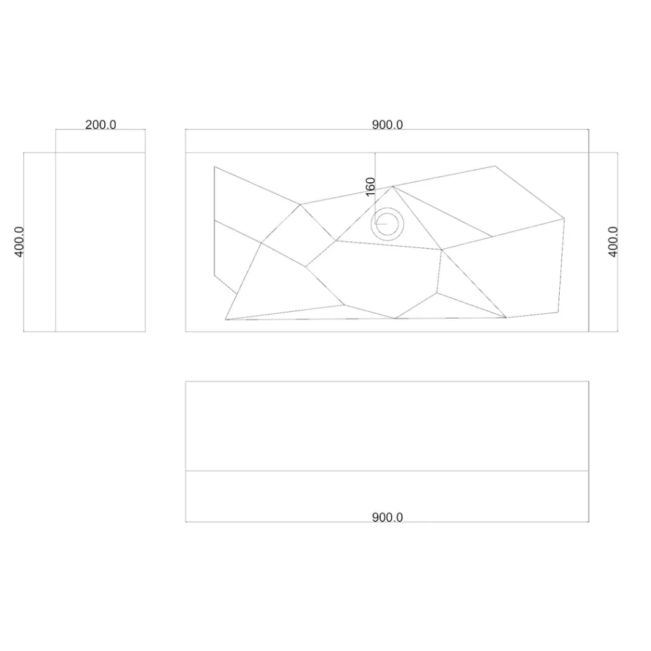 Brill moderne design toppe håndvask, lavet i Italien Viadurini