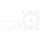 Rund design håndvask i håndarbejdet sort marmor - linned Viadurini