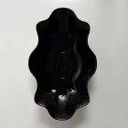 Håndvask i sort og guld keramisk design lavet i Italien Cubo Viadurini