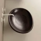 Countertop design keramisk sort python håndvask lavet i Italien Glossy Viadurini