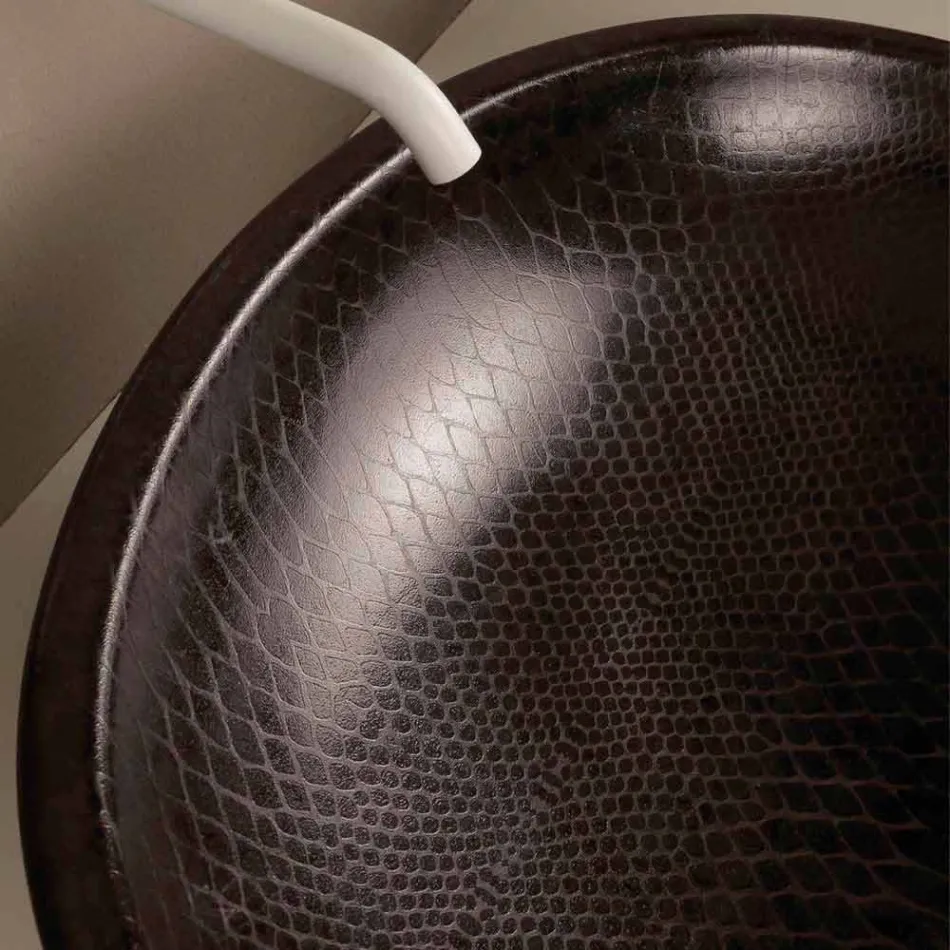 Countertop design keramisk sort python håndvask lavet i Italien Glossy Viadurini