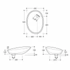 Countertop design keramisk sort python håndvask lavet i Italien Glossy Viadurini