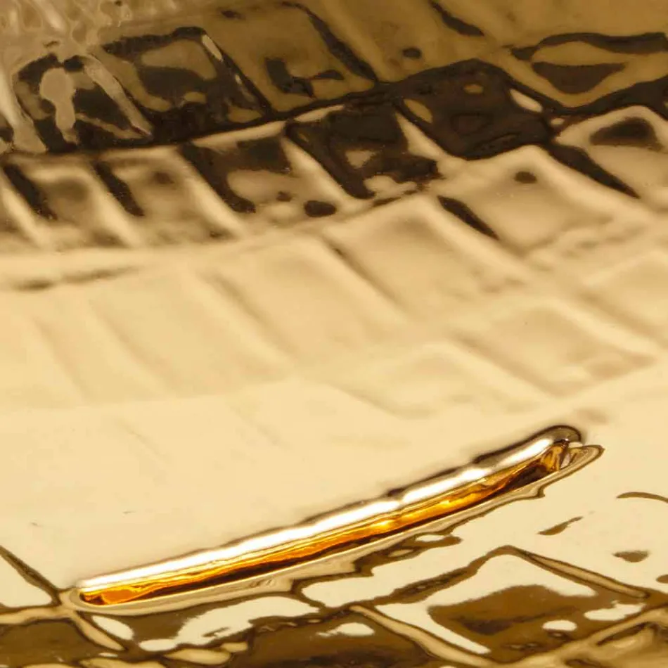 Countertop design keramisk håndvask guld lavet i Italien Dyr Viadurini