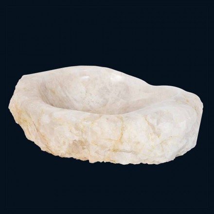 Håndvask kvartskrystal designsupport Iva, håndlavet Viadurini