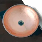 Design køkkenvask i gennemsigtig harpiks og kobber - Salvatore Viadurini