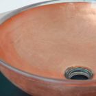 Design køkkenvask i gennemsigtig harpiks og kobber - Salvatore Viadurini