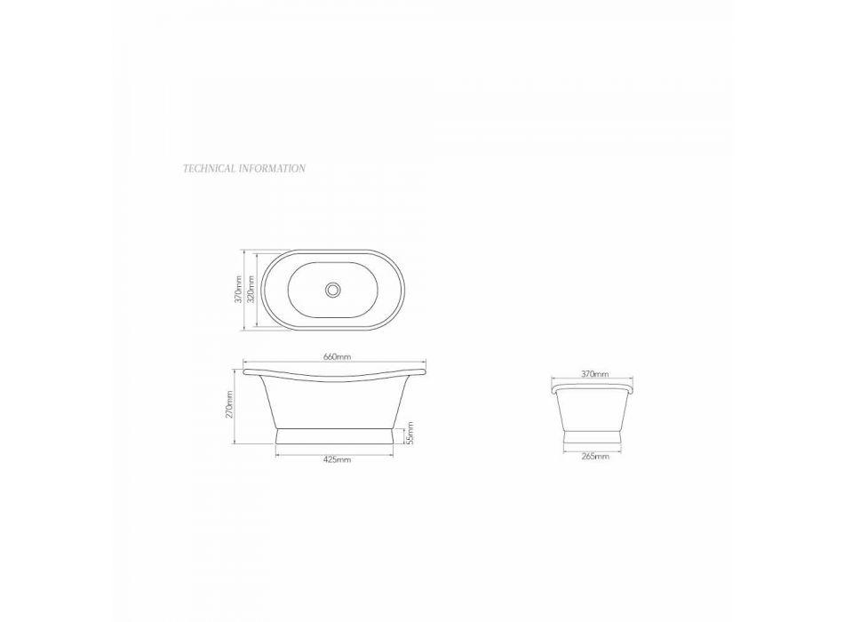 Håndvask design support udelukkende af messing Calla Viadurini