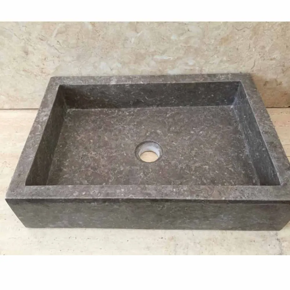 Jeff et stykke design håndvask i natursten Viadurini