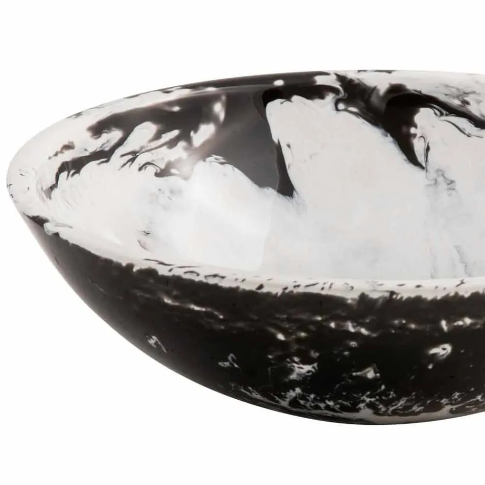 Rund design tæppe håndvask i harpiks, Bussoleno Viadurini