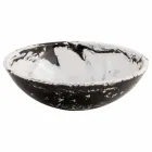 Rund design tæppe håndvask i harpiks, Bussoleno Viadurini