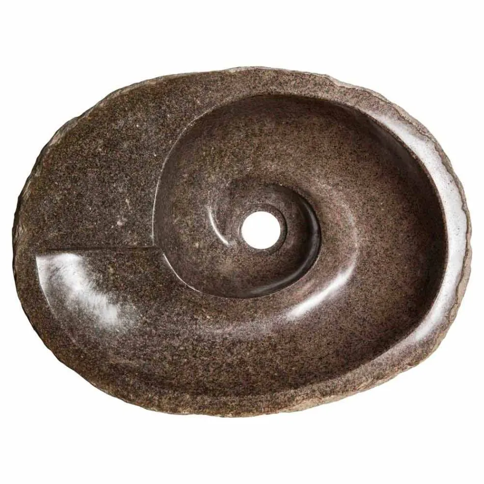 Moderne design håndvask i flod sten, Busca Viadurini