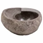 Moderne design håndvask i flod sten, Busca Viadurini