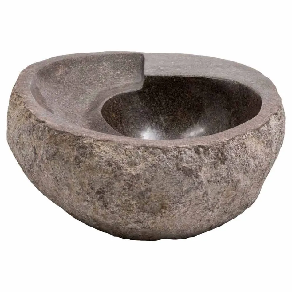 Moderne design håndvask i flod sten, Busca Viadurini