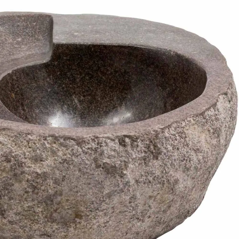 Moderne design håndvask i flod sten, Busca Viadurini