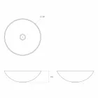 Moderne cirkulær fritstående håndvask lavet i Italien, Donnas Viadurini