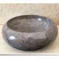 Grå bænk naturlige sten håndvask Iza, unikt stykke