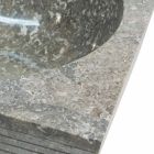 Naturlig grå håndvask i natursten, unikt stykke Zor Viadurini