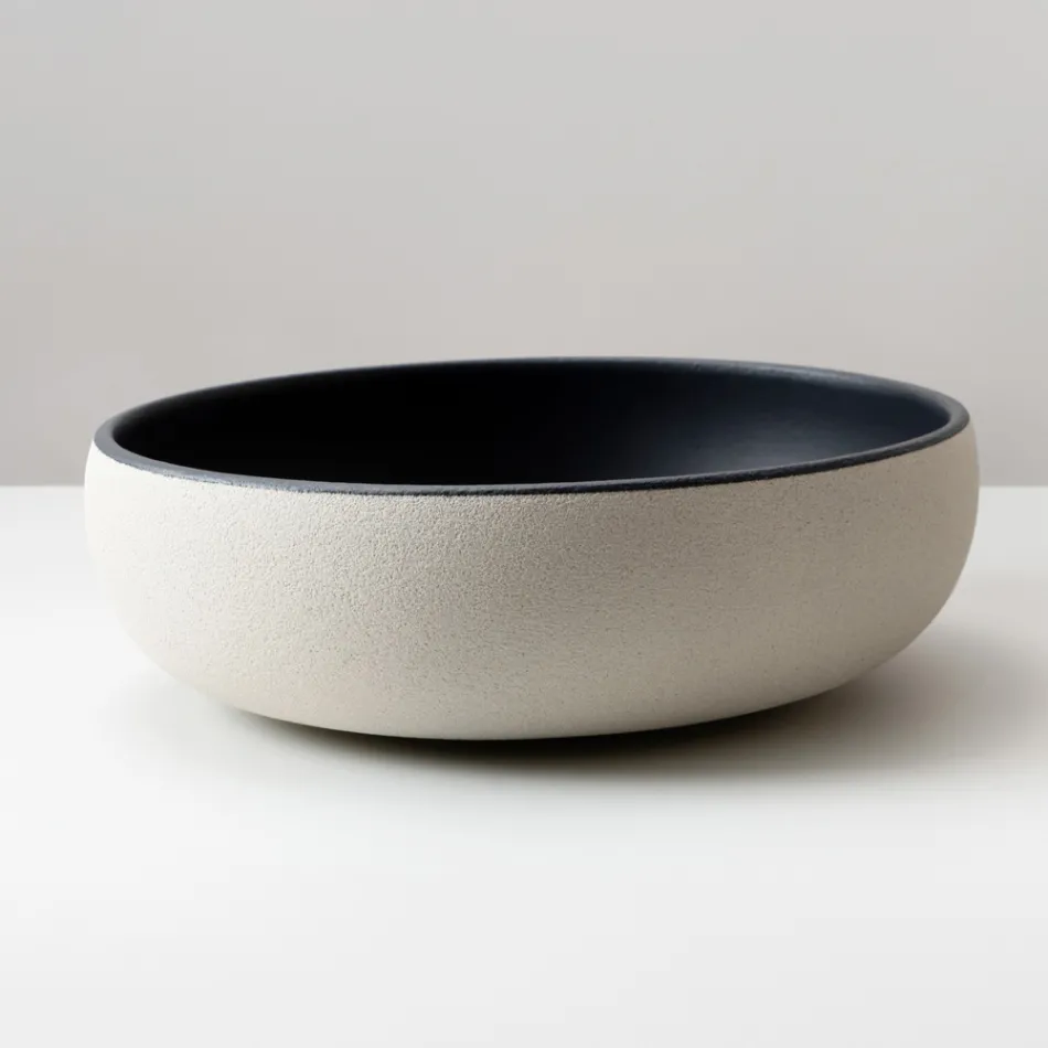 Hånddrejet lys eller mørk Raku-ler bordvask - Prisma Viadurini