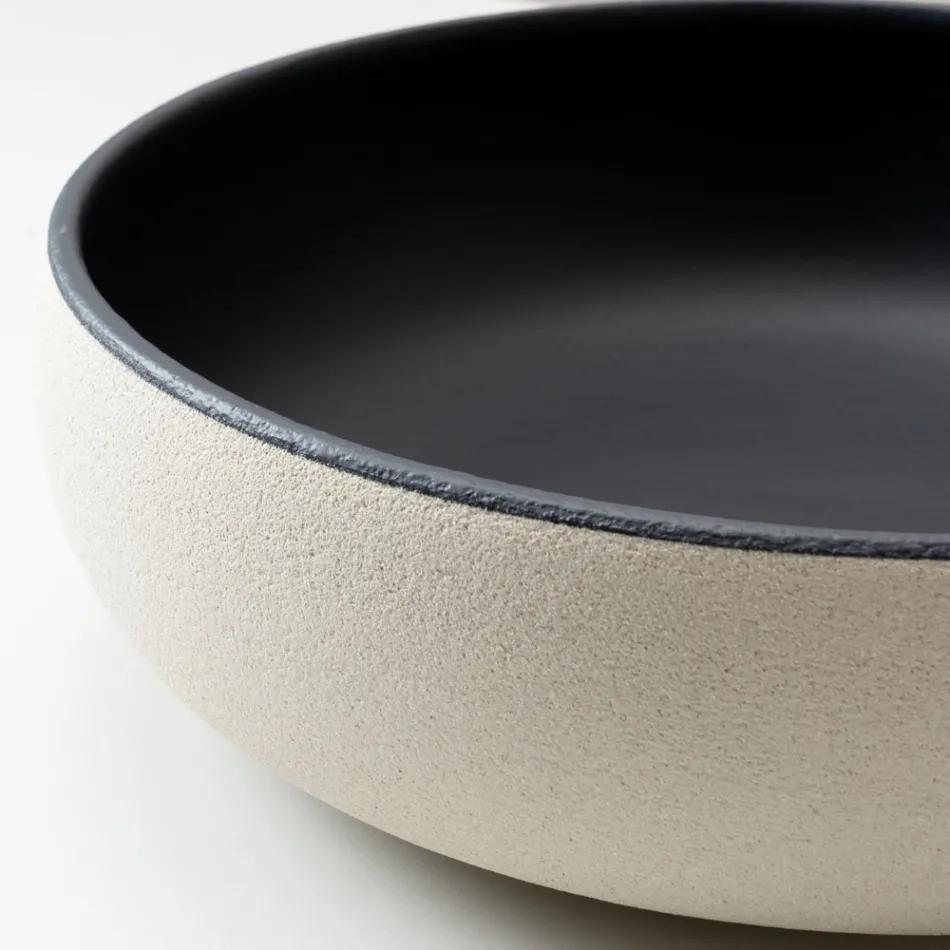 Hånddrejet lys eller mørk Raku-ler bordvask - Prisma Viadurini