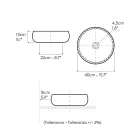 Hånddrejet lys eller mørk Raku-ler bordvask - Prisma Viadurini