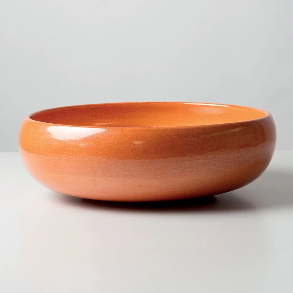 Raku lervask med metallisk krakeleret glans - Prisma Viadurini