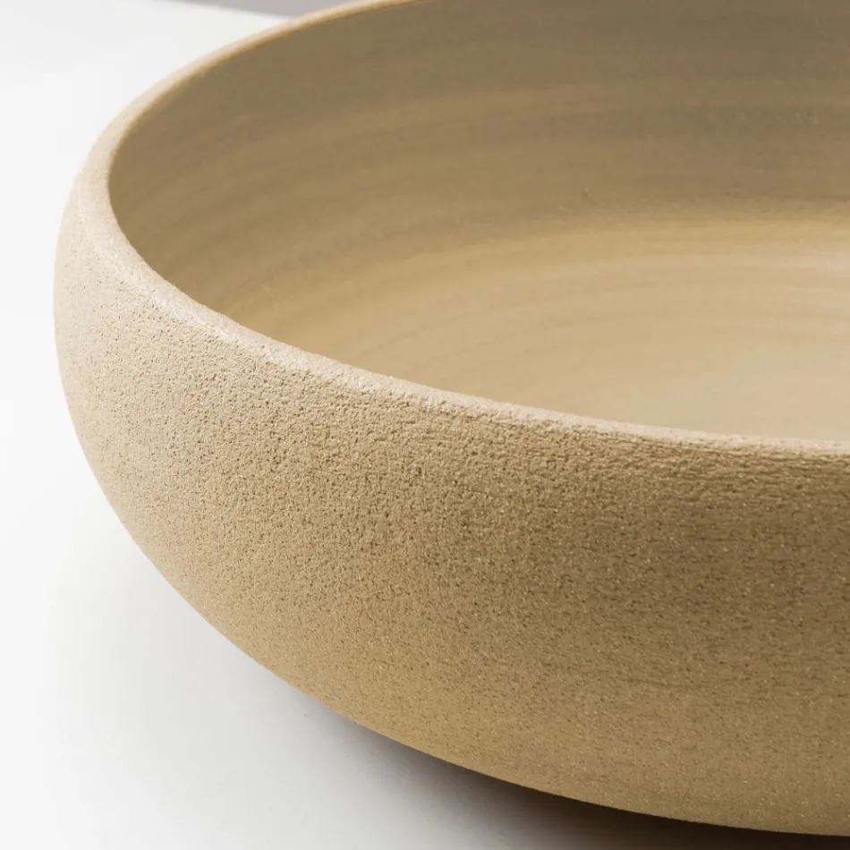 Bordvask i mørk eller okkerfarvet ildfast ler - Prisma Viadurini