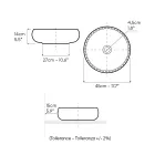 Bordvask i mørk eller okkerfarvet ildfast ler - Prisma Viadurini