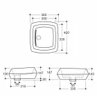 Håndvaske i hvidt keramisk design lavet i Italien Simon Viadurini
